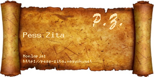 Pess Zita névjegykártya